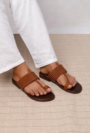 Umber Handcrafted Cruelty-Free Leather Kolhapuri Inspired Chappals