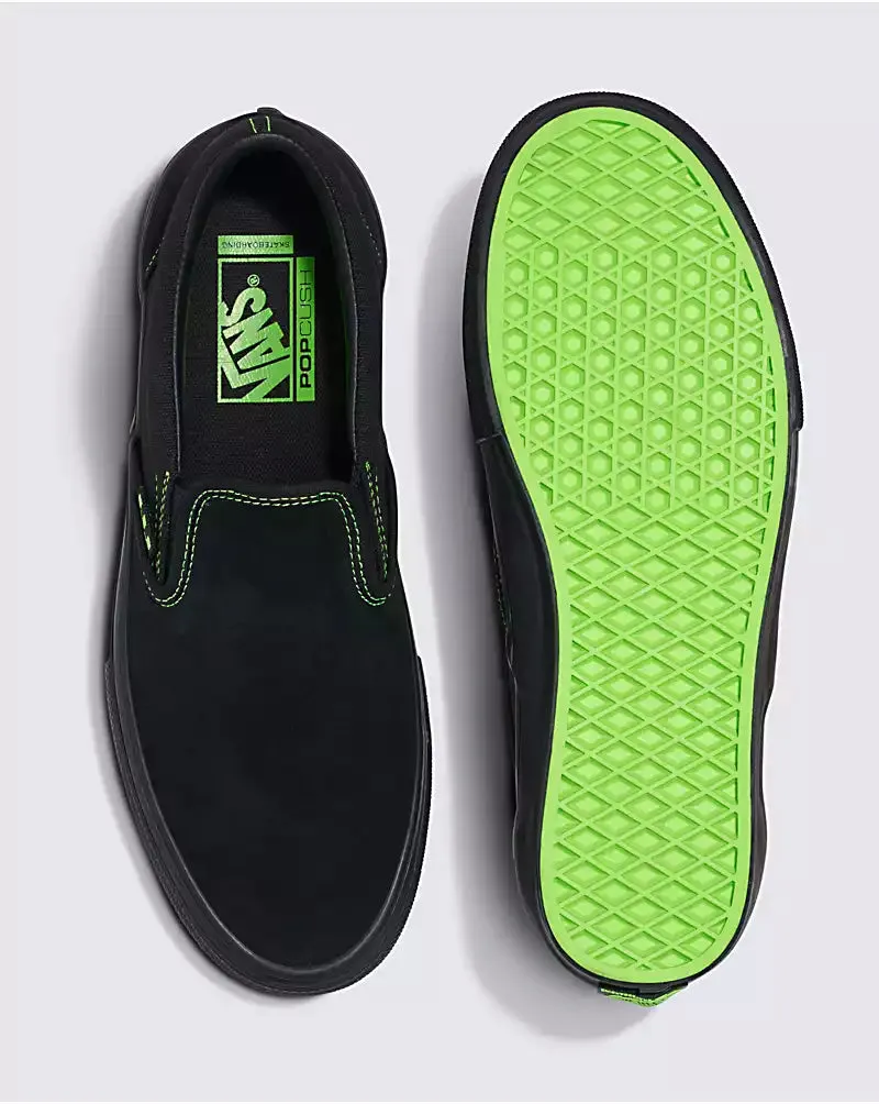 Vans Slip On - Neon Black / Green