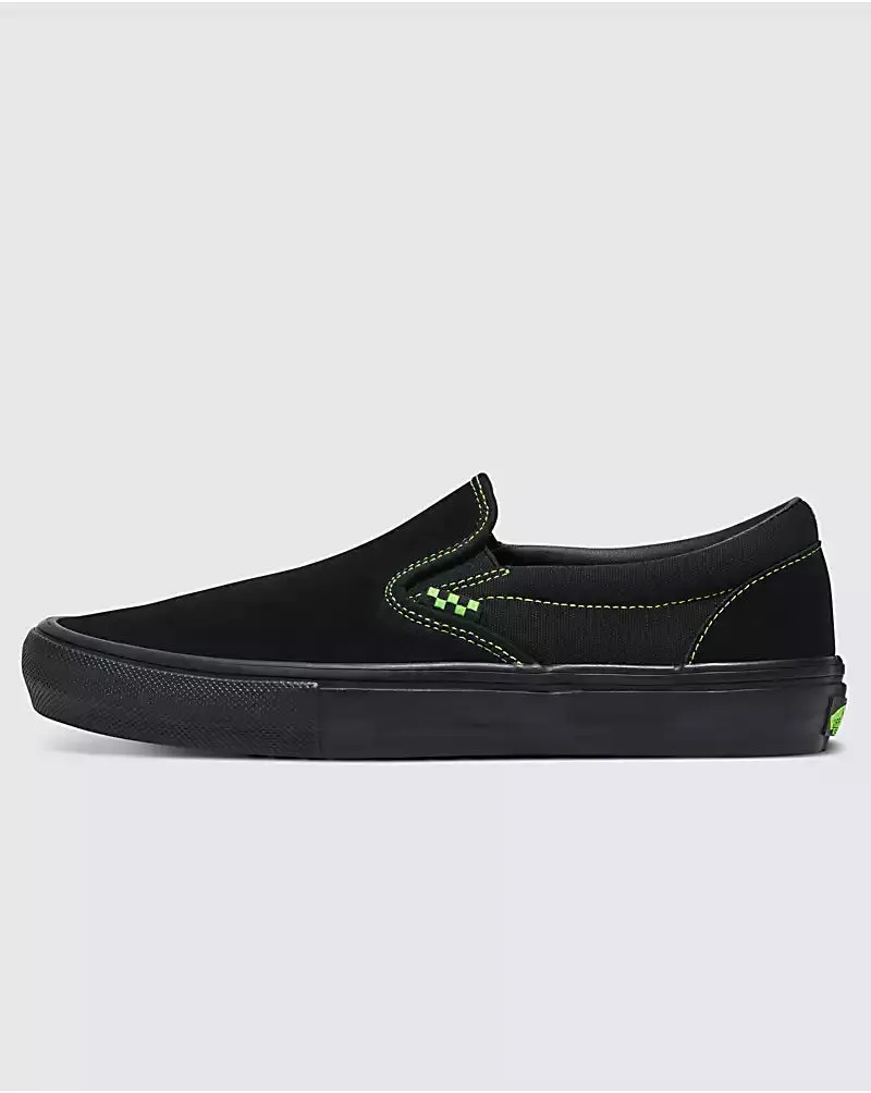 Vans Slip On - Neon Black / Green