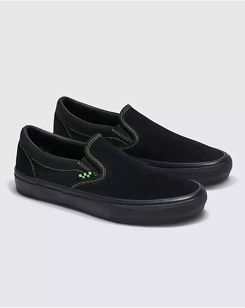 Vans Slip On - Neon Black / Green