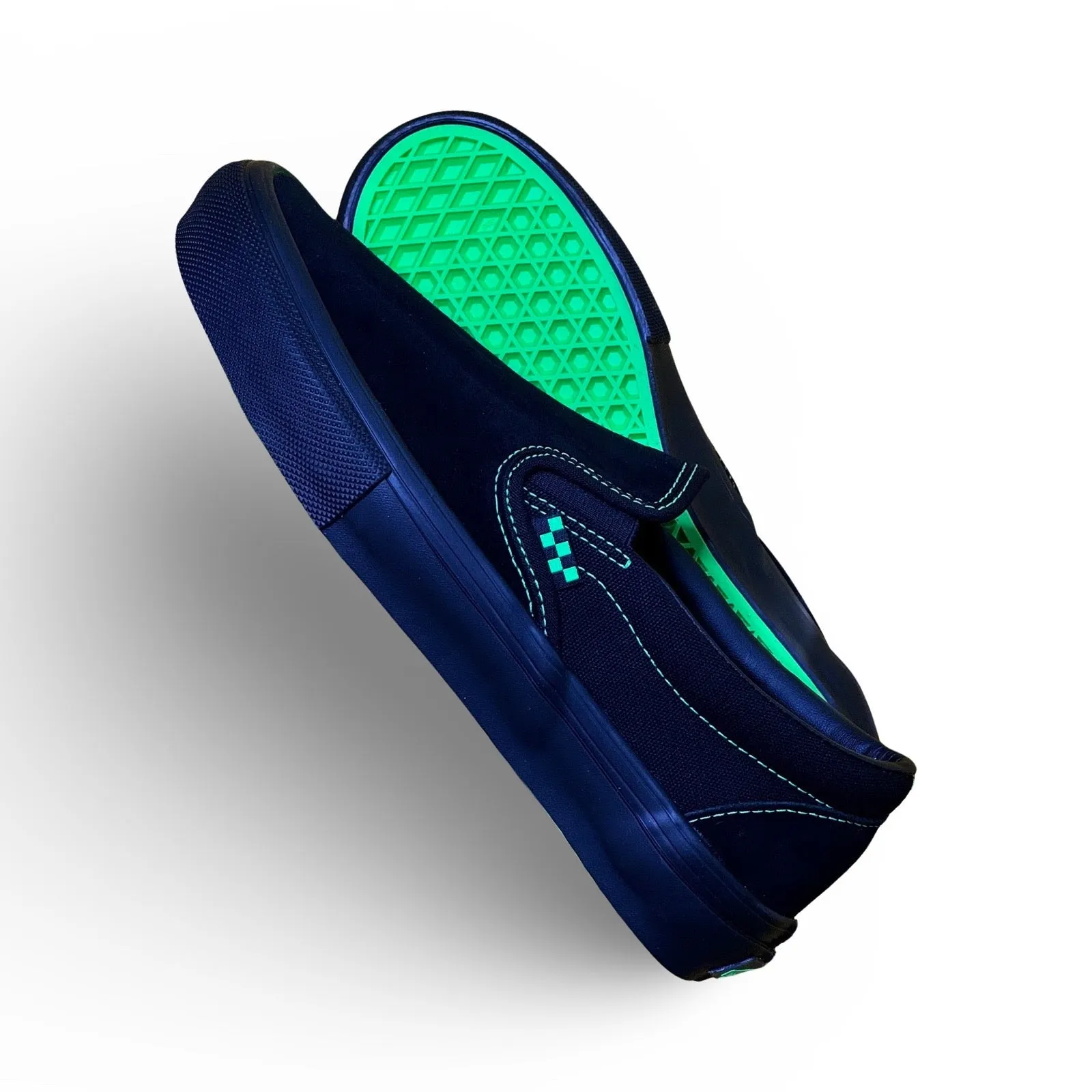 Vans Slip On - Neon Black / Green