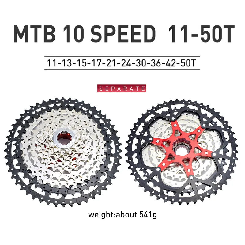 VG Sports MTB 10-Speed Aluminum Bracket Lightweight Bicycle Cassette