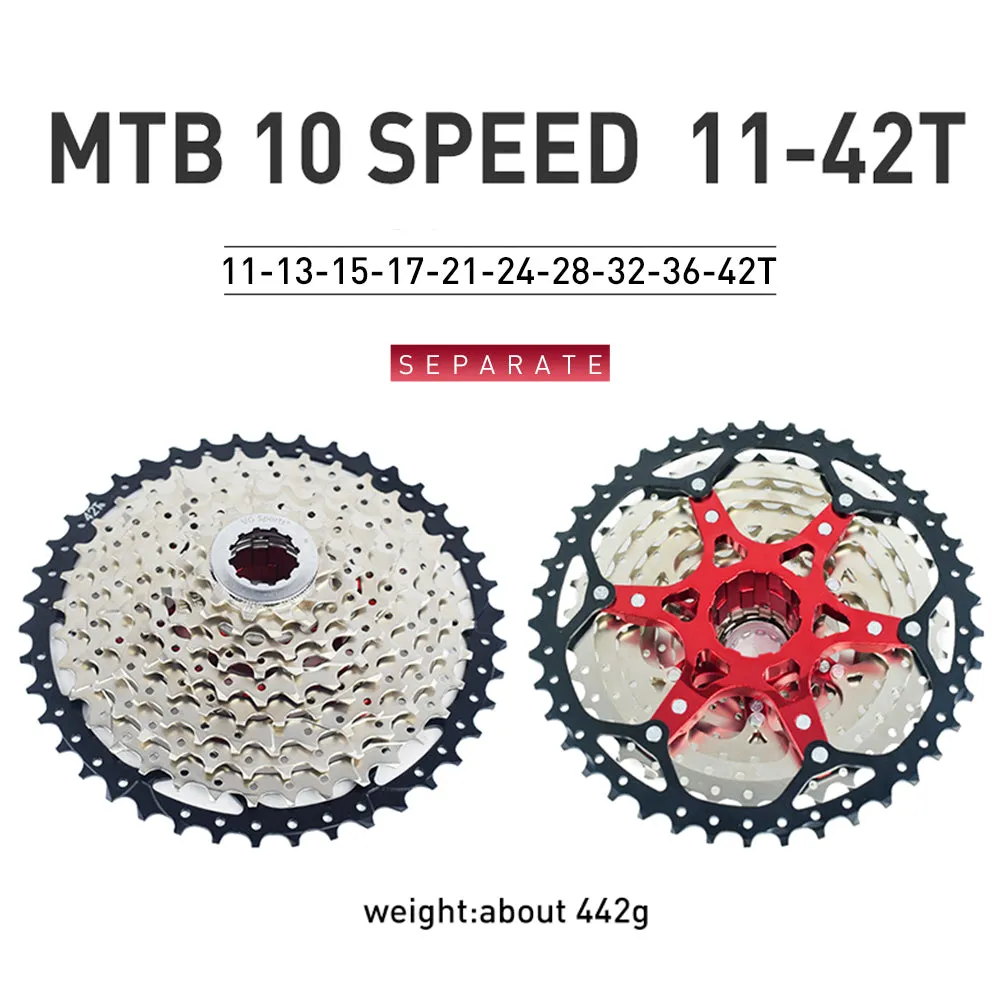 VG Sports MTB 10-Speed Aluminum Bracket Lightweight Bicycle Cassette