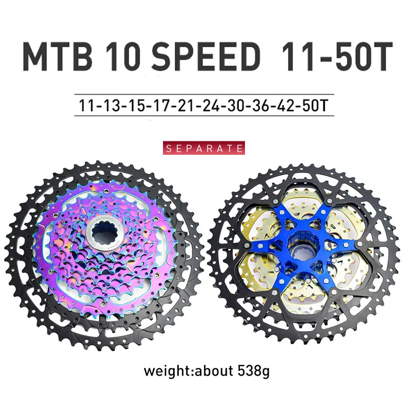 VG Sports MTB 10-Speed Aluminum Bracket Lightweight Bicycle Cassette