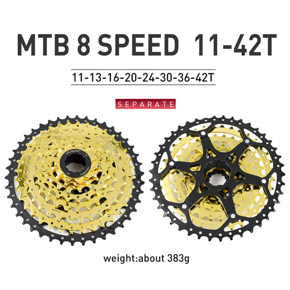 VG Sports MTB 8-Speed Aluminum Bracket Lightweight Bicycle Cassette