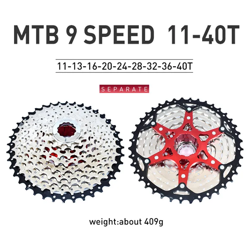 VG Sports MTB 9-Speed Aluminum Bracket Lightweight Bicycle Cassette