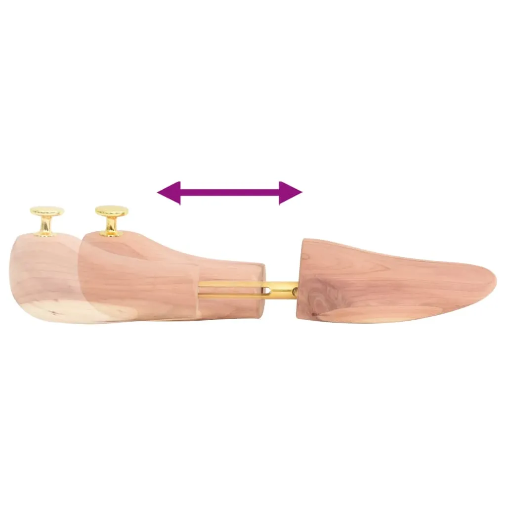 vidaXL Shoe Stretcher with Shoe Horn EU 42-43.5 Solid Wood Cedar