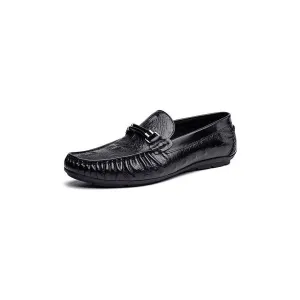 Vintage CrocLeather Exotic Brogue Loafers