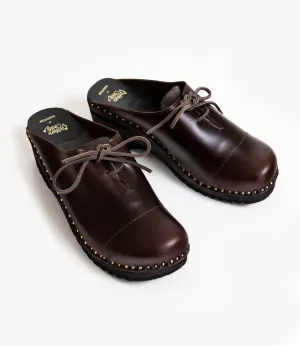 Woburn Walk x Troentorp - Swedish Clog - Alps/Center Lace - Brown