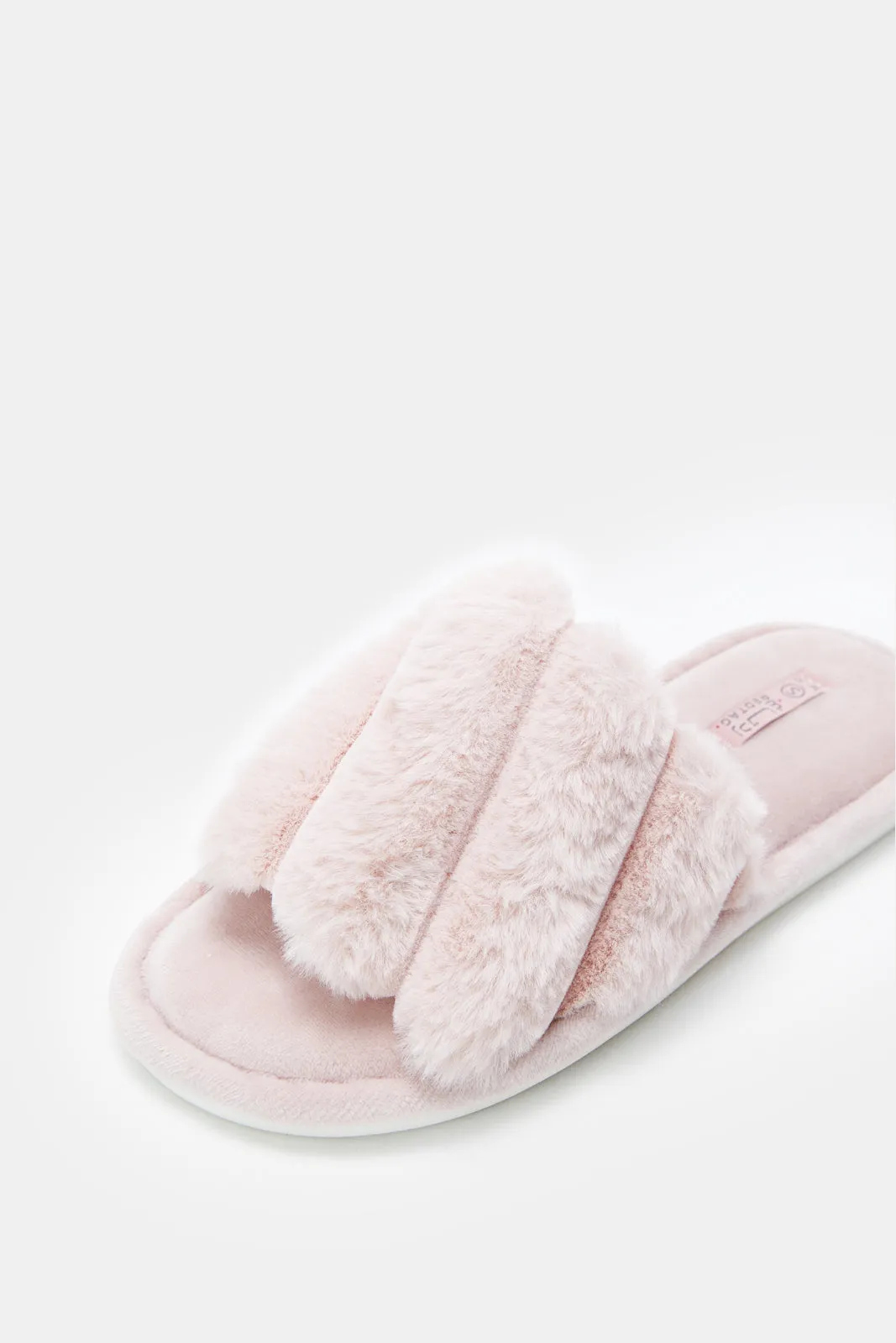 Women Pink Fluffy Slipper