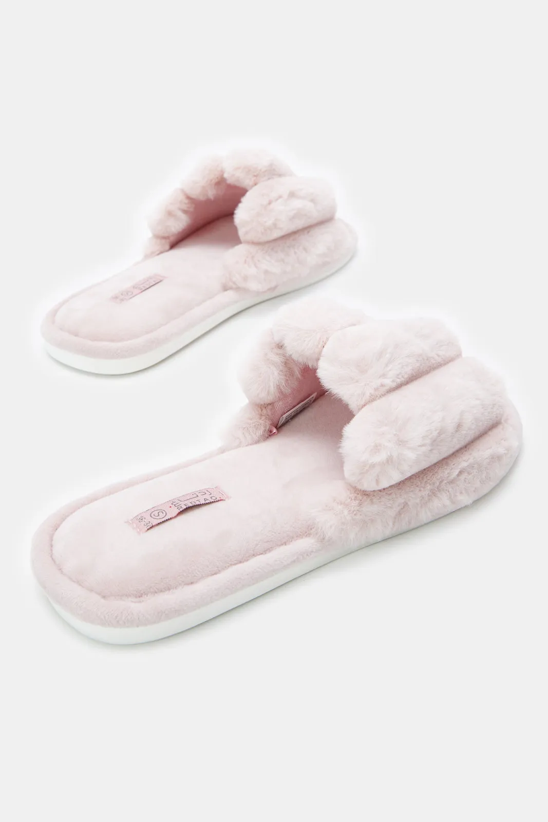 Women Pink Fluffy Slipper