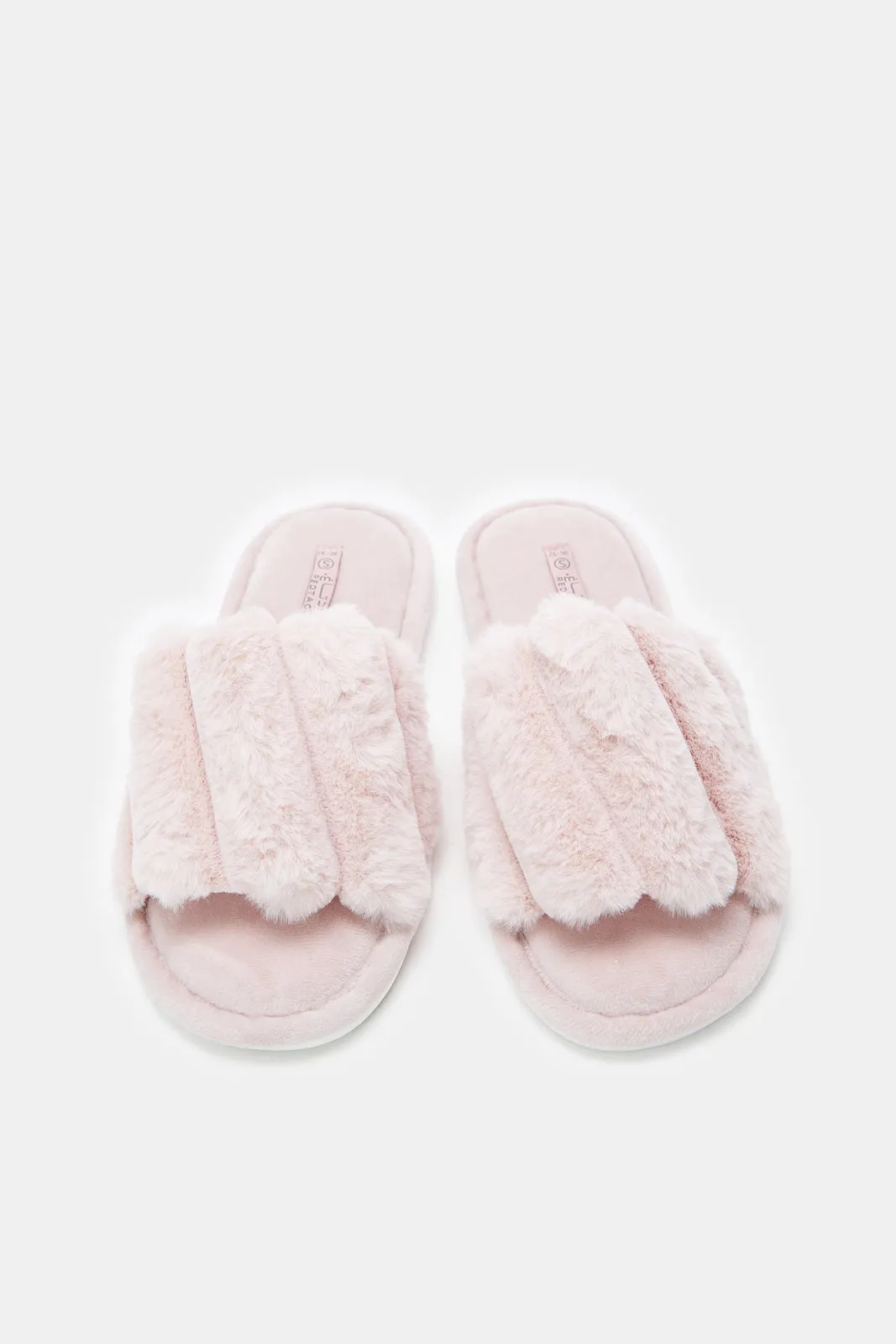 Women Pink Fluffy Slipper