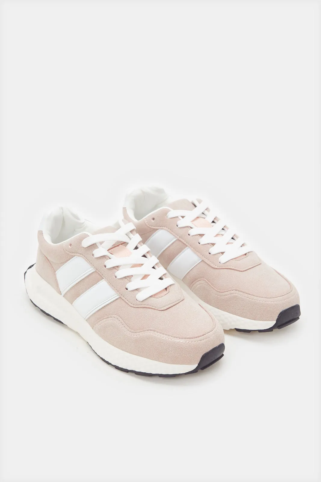 Women Pink Hiker Sneaker With Overlay Detail