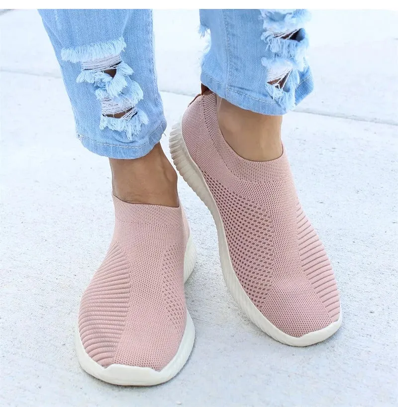 Women Stretch Fabric Socks Sneakers