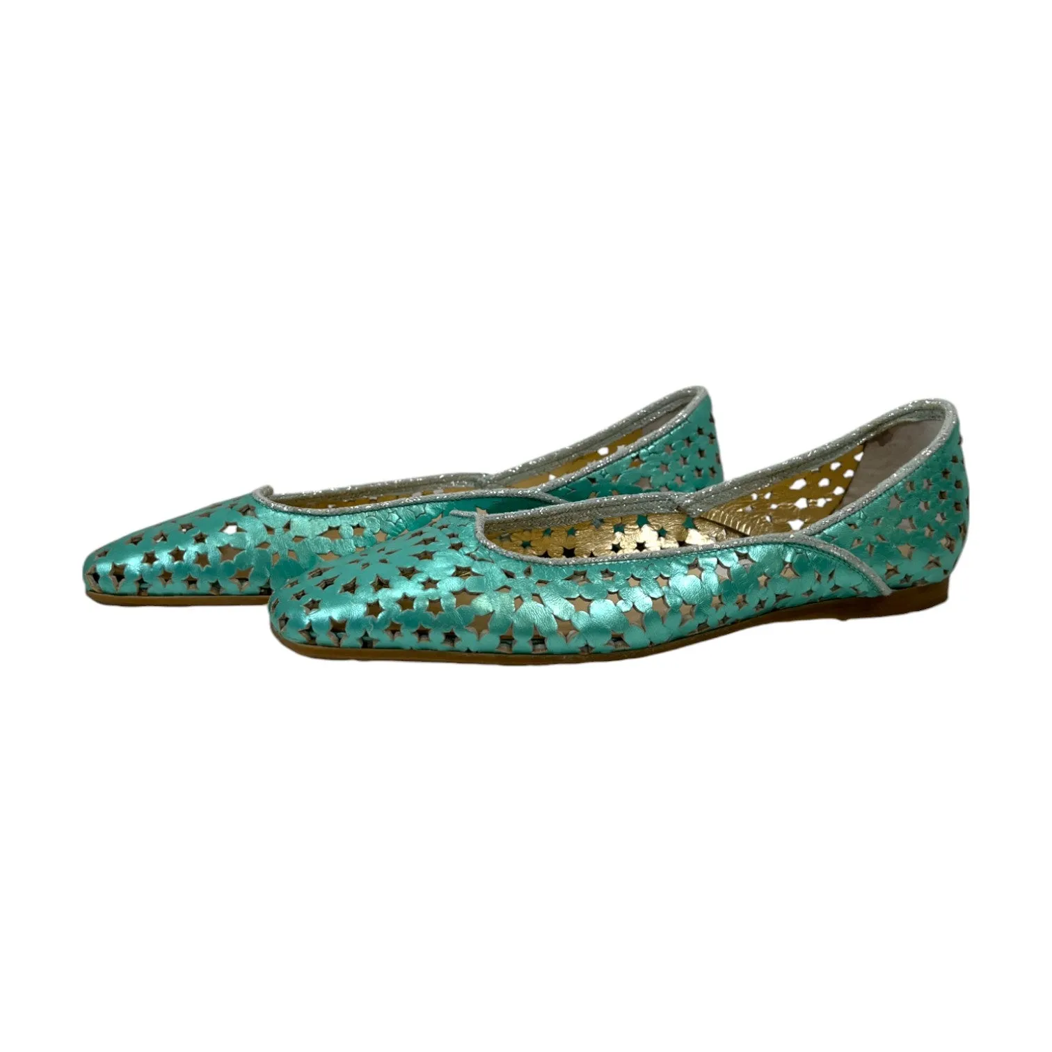 Women's Cut Out Metallic Mules Blue Size EU 39.5 / UK 6.5