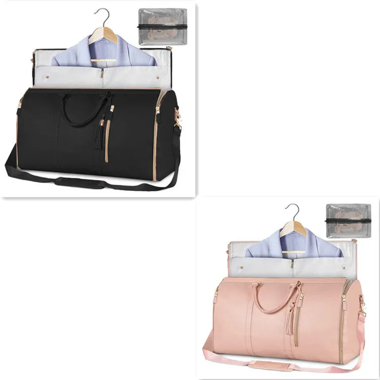 Women's Large Capacity Travel Duffle Bag, Folding suit option, waterproof sections, perfect!!!