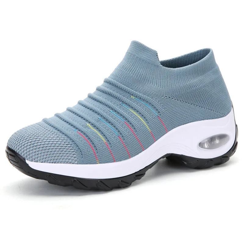 Women's Sock Sneakers Mesh Slip On Air Cushion Walking Shoes