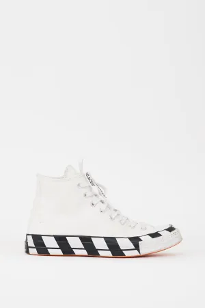 X Converse White & Black Chuck 70 Hi Sneaker