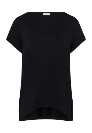 Yoga Flowy Round Neck Top | Black Beauty 78795-2199